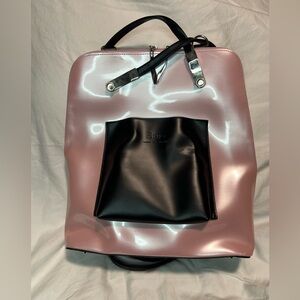Vintage Y2K Beijo Pink & Black Backpack Purse